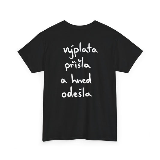 Výplata přišla a hned odešla tričko