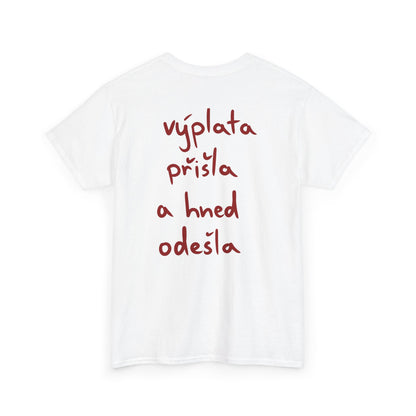 Výplata přišla a hned odešla tričko