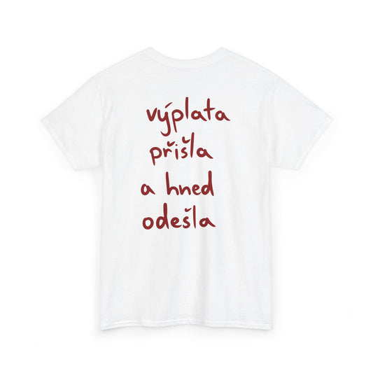 Výplata přišla a hned odešla tričko