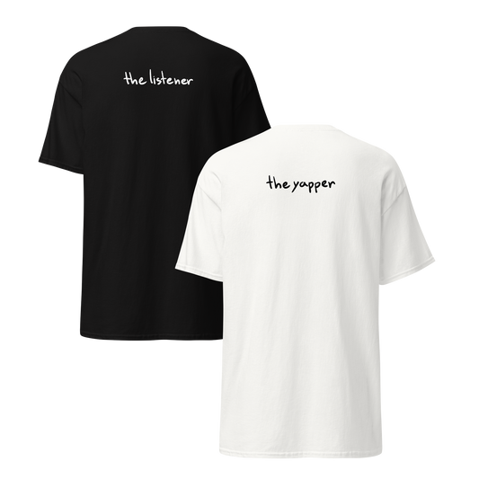 the listener, the yapper - párová trička